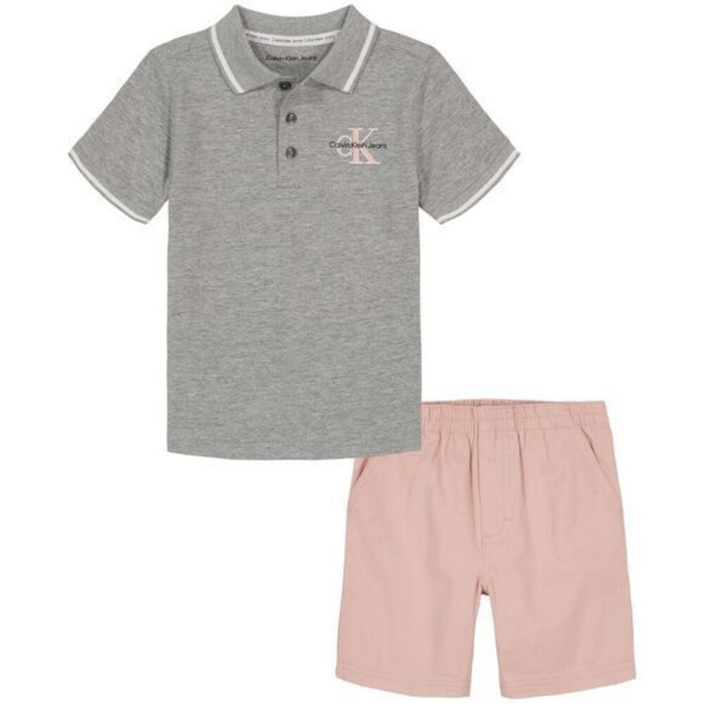 Calvin Klein‎ Jeans Boys Grey and Light Pink 2pc Set Size 5